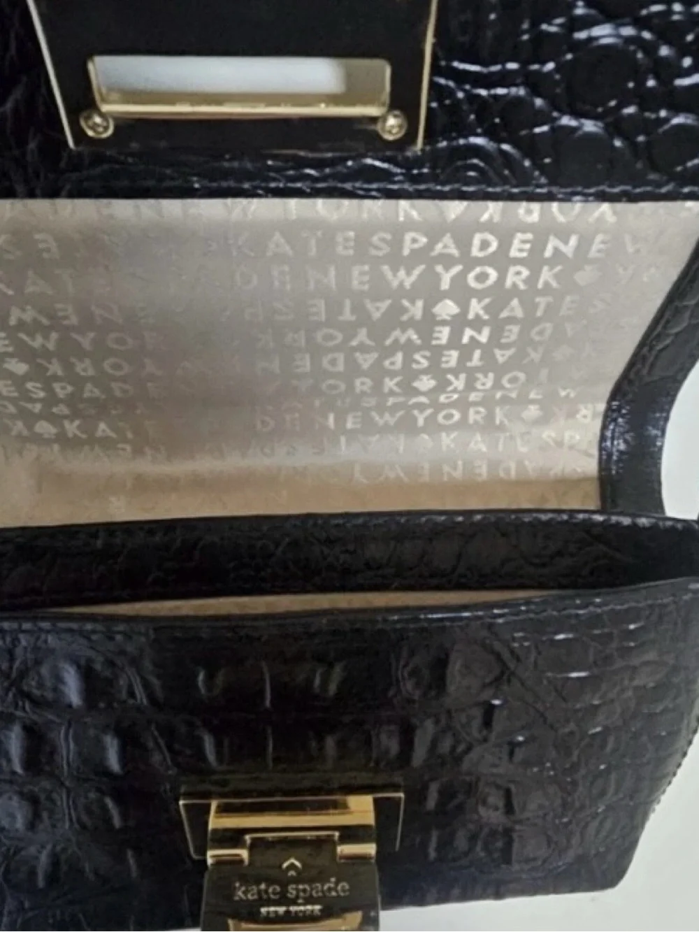 Kate Spade New York Rialto Place Sally Crocodile-Embossed Leather Crossbody Bag